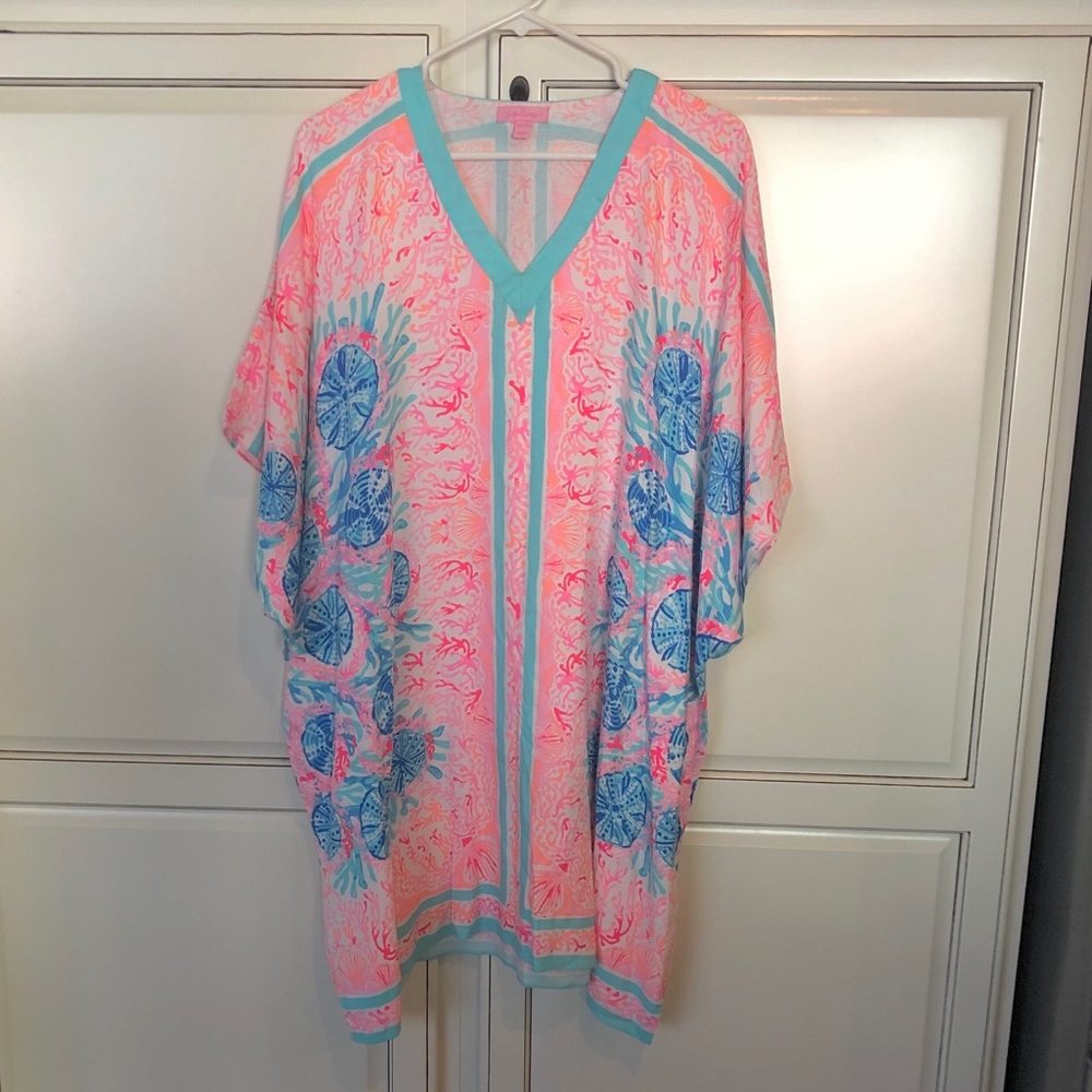 Lilly Pulitzer Thea Caftan Dress in pewter pink